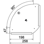 OBO Bettermann - Deckel Bogen für Kabeltragsystem Deckel für 90Grad-Bogen RBD 90 200 FS B200mm, bandverzinkt − 1 Stück