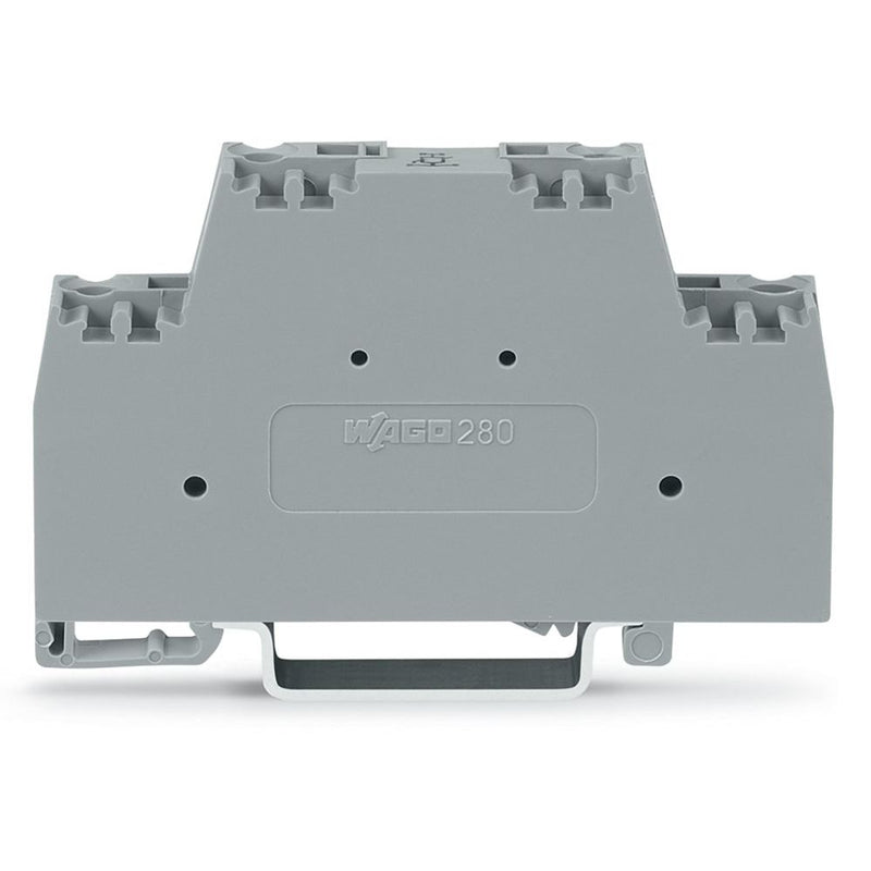 WAGO - Bauelement-Reihenklemme Bauelementklemme 280-504/281-584 Abschlussplatte,grau − 50 Stück