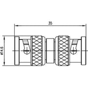 Telegärtner - Koax-Kupplung BNC Kupplung (M-M) 100023590 UG-491A/U, 50 Ohm − 5 Stück