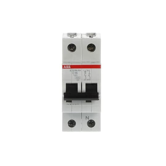 ABB Stotz S&J - Leitungsschutzschalter Sicherungsautomat S201M-C16NA 10kA 16A C 1p+N (2p)