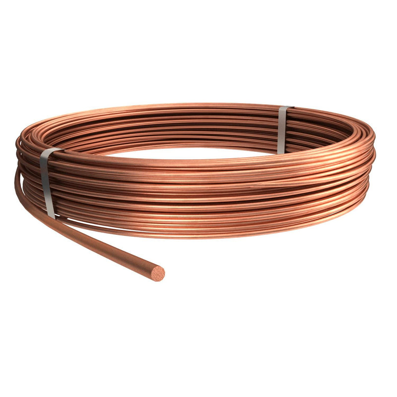 OBO Bettermann - Rundleiter/Draht für Blitzschutz Rundleiter RD 10-CU massiv, 10mm, Cu − 50 Meter