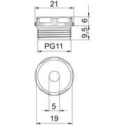 OBO Bettermann - Kabeleinsteckstutzen Einschraubnippel 90 PG11 DSMB − 100 Stück