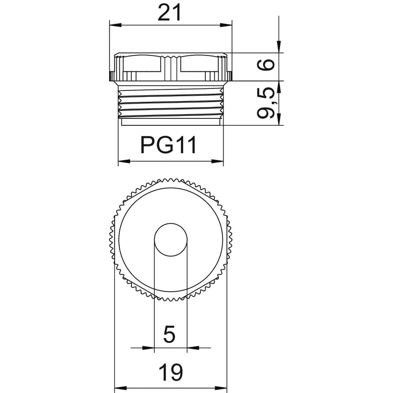 OBO Bettermann - Kabeleinsteckstutzen Einschraubnippel 90 PG11 DSMB − 100 Stück