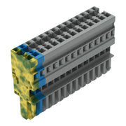 WAGO - Ein- und mehrpolige Klemmenleiste 1-Leiter-Federleiste 769-114/000-039 4mm²,gr/bl/gn-ge − 10 Stück