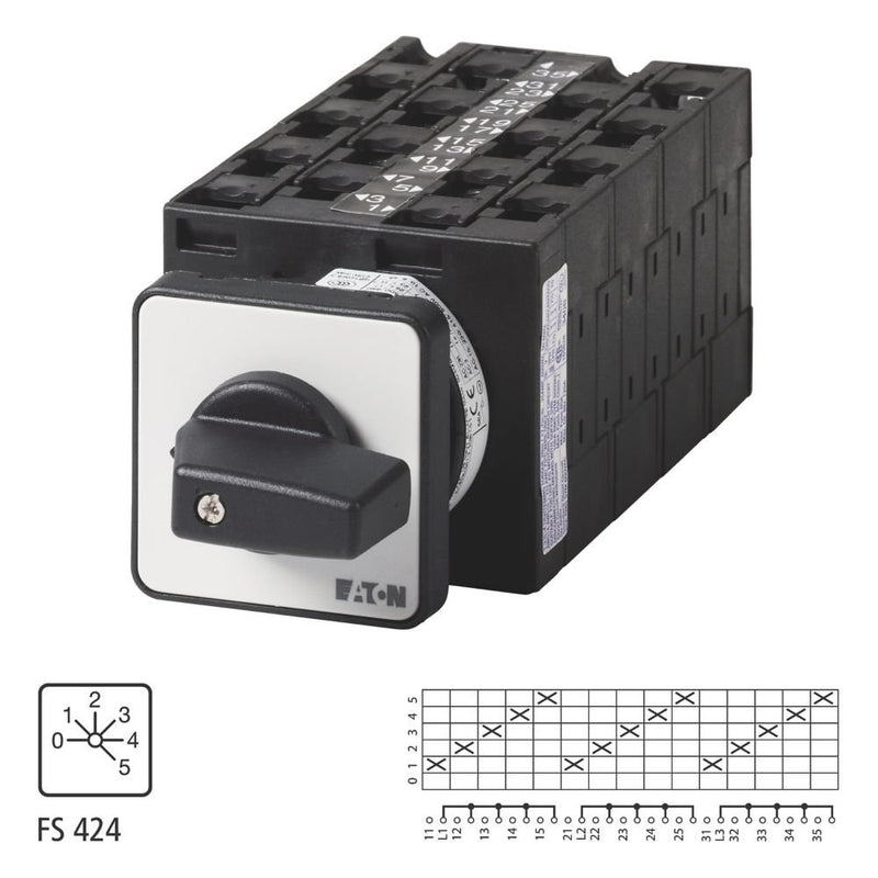 Eaton - Steuerschalter Stufenschalter T3 32A T3-8-15146/E 32A Einbau rastend