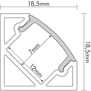 Nobile - Zubehör/Ersatzteile für Lichtschlauch/-band Alu Eck-Profil 2m 5011146805 Abdeckung opal − 1 Stück