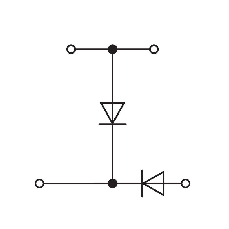 WAGO - Bauelement-Reihenklemme Bauelementklemme 870-541/281-491 2 Dioden 1N4007,grau − 50 Stück