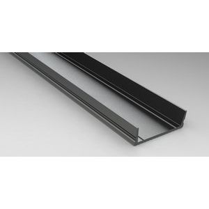 Barthelme - Mechanisches Zubehör/Ersatzteile für Leuchten Aluminium-Einlegeprofil 62398782 2m schwarz
