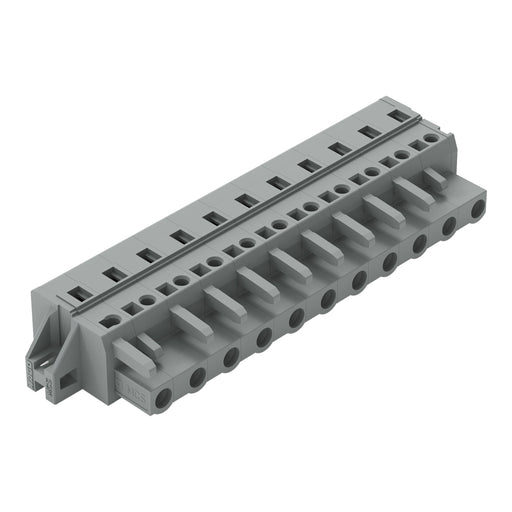 WAGO - Kabelsteckverbinder für Leiterplattensteckverbinder 1-Leiter-Federleiste 231-211/031-000 CAGECLAMP,2,5 mm²,gr − 10 Stück