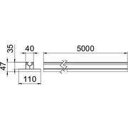OBO Bettermann - Solar-Montageprofil Trägerprofil TPF 35 5000 ALU Flachdachsystem 110x − 4 Stück