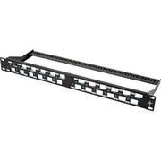 Telegärtner - Patchpanel Kupfer 19Z Modulträger 1HE 100021505 gewinkelt, schwarz