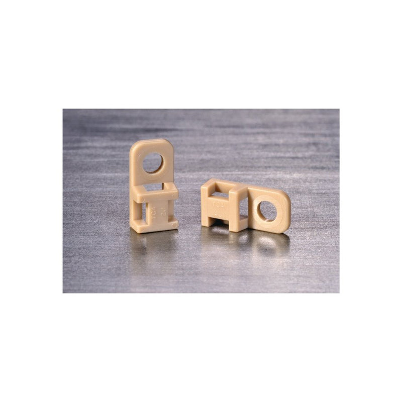 HellermannTyton - Befestigungssockel und -element für Kabelbinder Schraubsockel CTAM2 PEEK BGE 100 beige − 5000 Stück