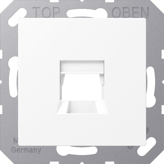 Jung - Einsatz/Abdeckung für Kommunikationstechnik Abdeckung 1-fach A 1569-15 WE WWM f.MJ WE TE-connect