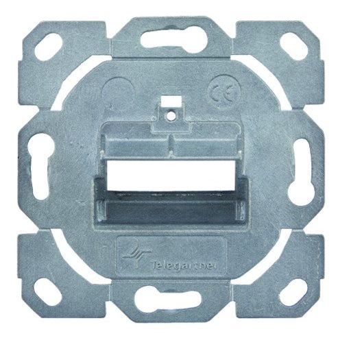 Telegärtner - Kommunikationsanschlussdose Kupfer Modul-Aufn. 1-/2-fach UP/0 100021426 BR f.Schalterprogr. − 1 Stück