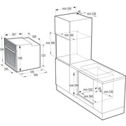 Gorenje - Backofen EB-Backofen Pyrolyse/Da BPS 6737 E14BG Heissluft,ExtraSteam