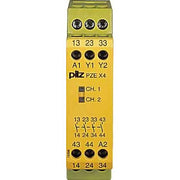 Pilz - Gerät zur Überwachung von sicherheitsgerichteten Stromkreisen Kontakterweiterungsblock PZE X4 #774585 24VDC 4n/o