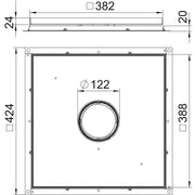OBO Bettermann - Kassettenrahmen mit Kassette Rahmenkassette RKF3 V3 20 383x383x20mm