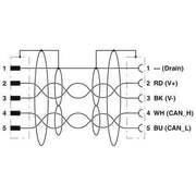 Phoenix Contact - Konfektioniertes Sensor-Aktor-Kabel Bussystem-Kabel SAC-5P-M12MS#1410470 − 1 Stück