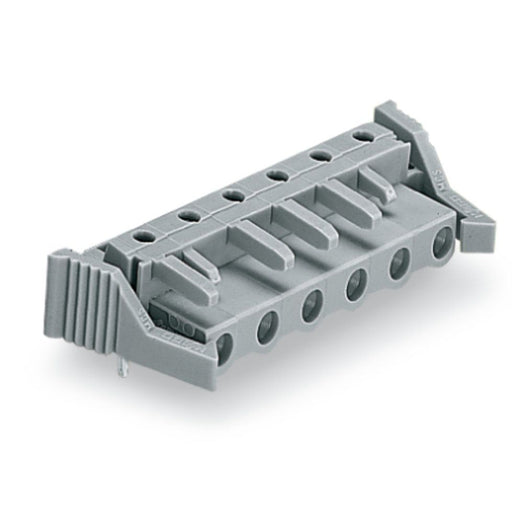 WAGO - Leiterplattensteckverbinder THT-Federleiste abgewink. 232-832/039-000 Maß 7,5mm,grau − 50 Stück