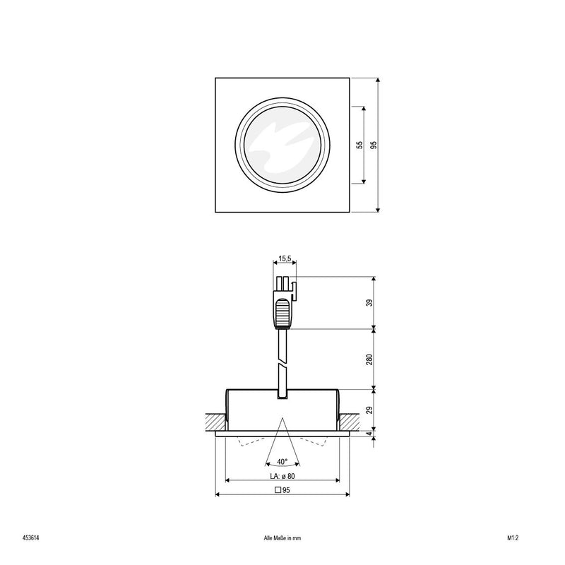 EVN Lichttechnik - Downlight/Strahler/Flutlicht Möbeleinbauleuchte 453 614 12V GY6,35 35W