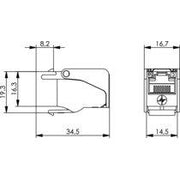 Telegärtner - Modularer Steckverbinder RJ45-Keystone 100023179 90Grad Cat.5e