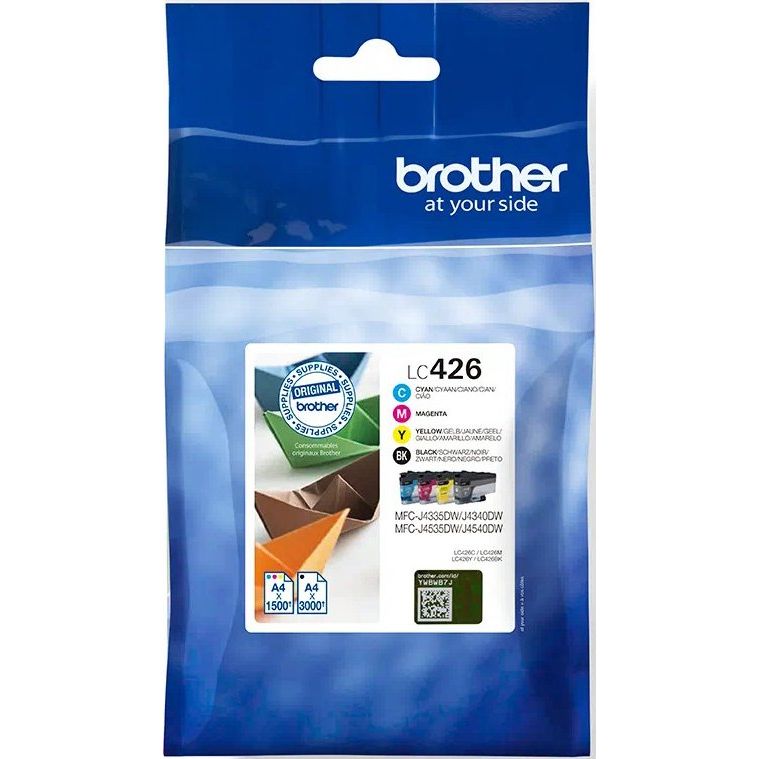 Brother - Verbrauchsmaterial für Telefax/Drucker/MFC Farbtintenset 4fach LC-426VAL SW, Cyan, Mag, Gelb