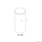 Bosch Thermotechnik - Speicher für Zentralheizung/Wärmepumpe Pufferspeicher BSH1000-6ERZ1B STORA 965L, silber