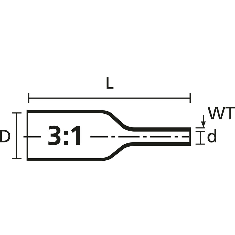 HellermannTyton - Kabelmarkierungssystem Warmschrumpfschlauch TULT#55371034 VE1500 12-4DS-3x16-WH