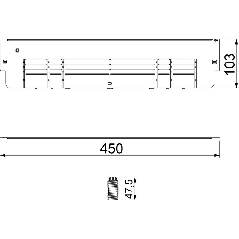 OBO Bettermann - Höhenausgleichsring/-rahmen für Unterflurkanalsysteme Höhenausgleich-Bausatz ASH 350-4 240 (VE4) 450x103x46 − 1 Packung