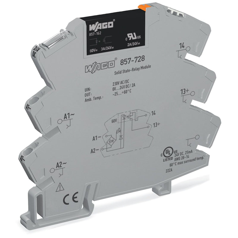 WAGO - Optokoppler SSR-Baustein 857-728 2A 230VACDC 24VDC