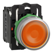 Schneider Electric - Drucktaster, Komplettgerät Leuchtdrucktaster XB5AW35B5C0 or,22mm,24V,1S+1Ö