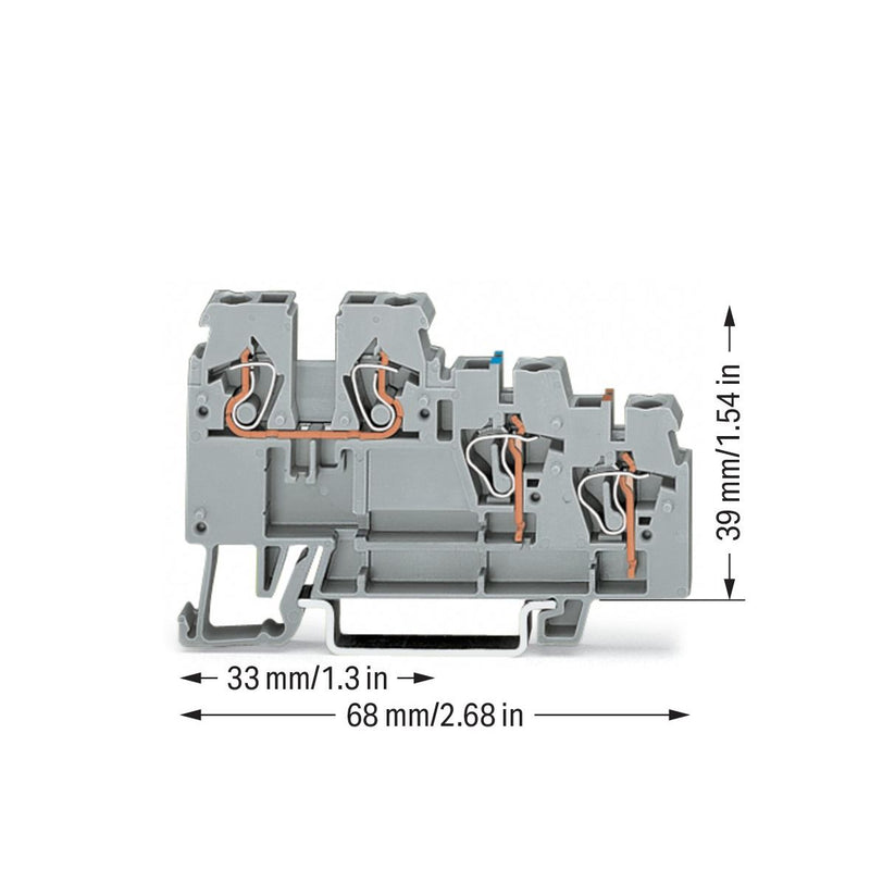 WAGO - Initiator/Aktor-Reihenklemme Initiatorenklemme 270-560 0,08-2,5qmm, 3L