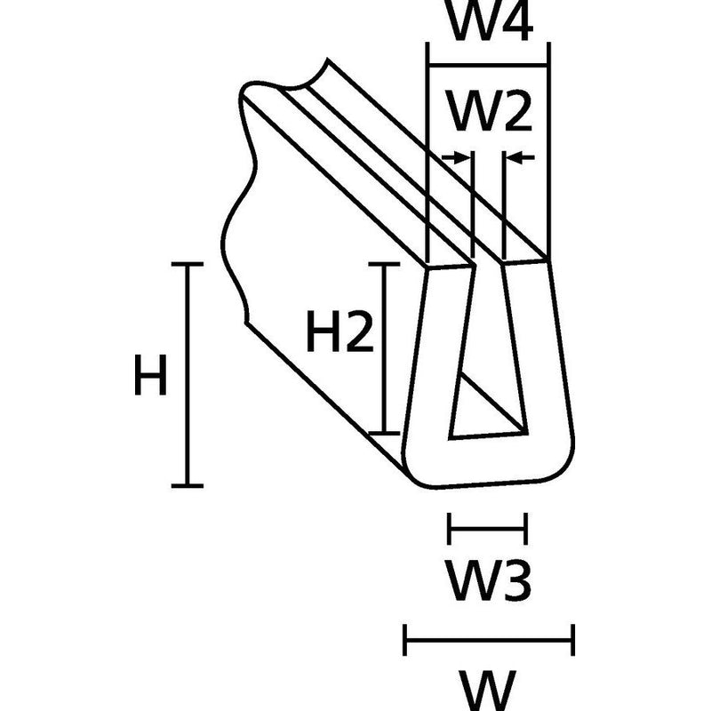 HellermannTyton - Kabelschutz für Installationskanal Kantenschutz SM1-PVC-BK-75M − 75 Meter