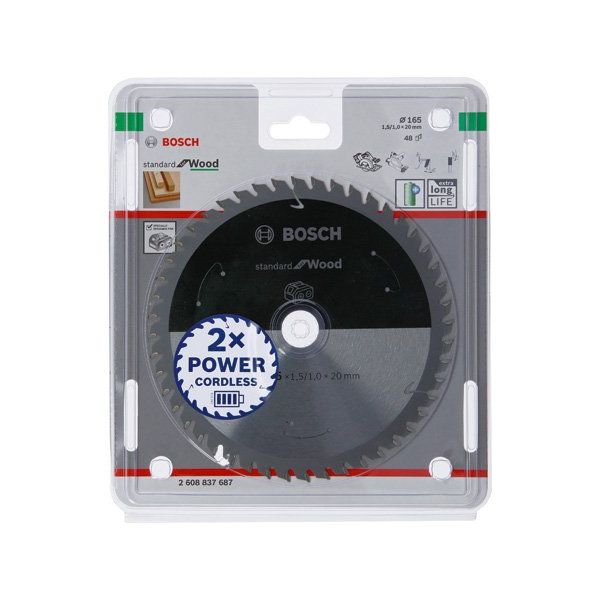 Bosch - Kreissägeblatt PRO Wood cordless 2608837687 Kreissägeblatt 165 x