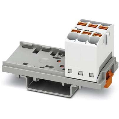 Phoenix Contact - Durchgangs-Reihenklemme Verteilerblock PTFIX 6X4-NS35 WH senkr, 0,2-6qmm weiß − 8 Stück