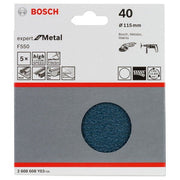 Bosch - Schleifpapier/Schleifvlies Schleifblatt F550, Expert 2608608Y03 for Metal 115 mm 40