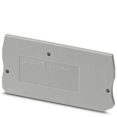 Phoenix Contact - Abschluss- und Zwischenplatte für Reihenklemme Abschlussdeckel D-PTC 2,5-MT L:56mm, B:2,2mm, gr − 50 Stück