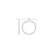 Ledvance - Mechanisches Zubehör/Ersatzteile für Leuchten Runder Rahmen SFFL.500ROUNDFRAMESI silber