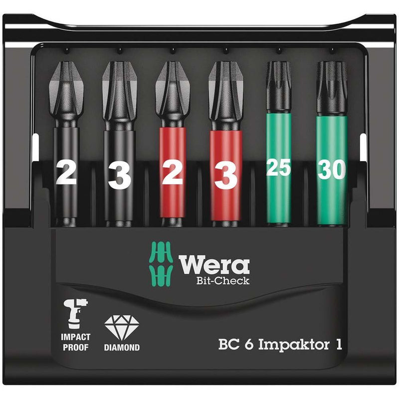 Wera - Bit-Set Bit-Sortiment 057695 Mini-Check, 6-tlg