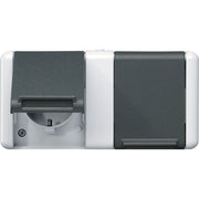 Jung - Steckdose SCHUKO-Steckdose 2-fach 8220-1 W 16A 250V