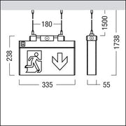 Zumtobel Group - Mechanisches Zubehör/Ersatzteile für Leuchten Seilabhängung ECOSIGN C #22168745 ASI1500