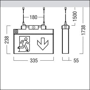 Zumtobel Group - Mechanisches Zubehör/Ersatzteile für Leuchten Seilabhängung ECOSIGN C #22168745 ASI1500