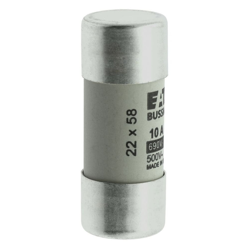 Eaton - Zylindrische Sicherung Sicherungseinsatz Nieders. CYLINDRICA#C22G10 10A AC 690V 80kA − 10 Stück