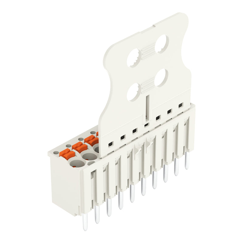 WAGO - Leiterplattensteckverbinder 1-Leiter-THT-Federleiste 2091-1160 CAGE CLAMP,lichtgrau − 50 Stück