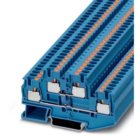 Phoenix Contact - Durchgangs-Reihenklemme Doppelstockklemme PTTB 4 BU 0,2-6qmm,blau