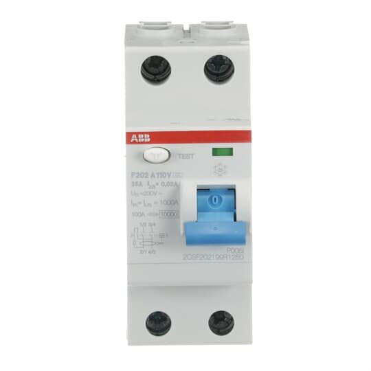 ABB Stotz S&J - Fehlerstrom-Schutzschalter FI-Schutzschalter F202A-25/0,03 110V 2P TypA 25A 0,03mA