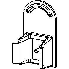 Niedax - Handlaufsystem GFK-Halbe Endkappe PR-MC 22 KE/CP HxB 120x40mm