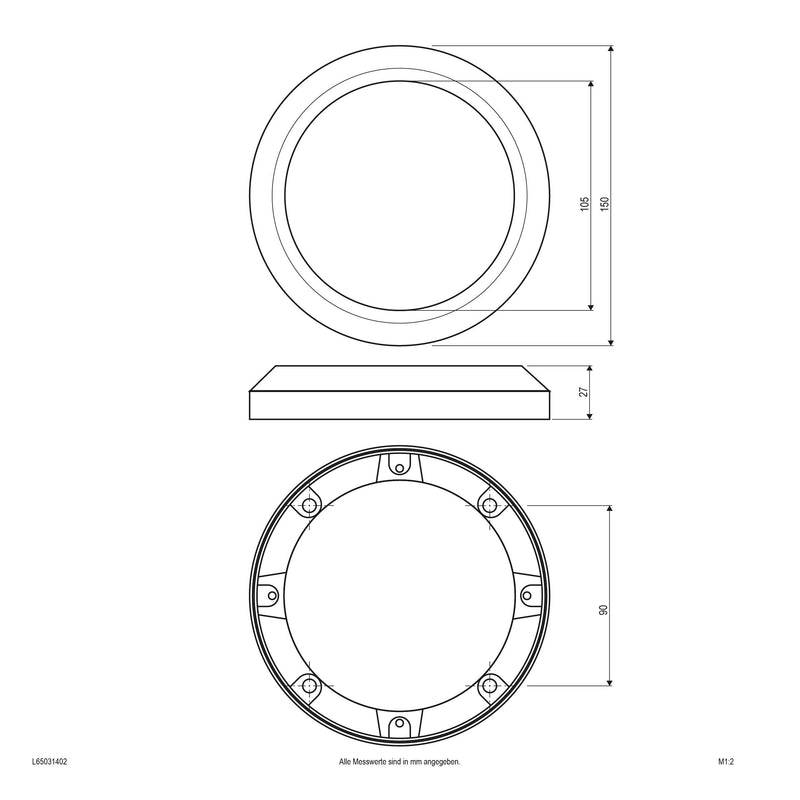 EVN Lichttechnik - Decken-/Wandleuchte LED-Decken/Wandleuchte L 65031402 230V 3W 3000K