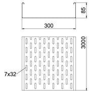 OBO Bettermann - Kabelrinne SKS 830 FT 85x300mm − 3 Meter