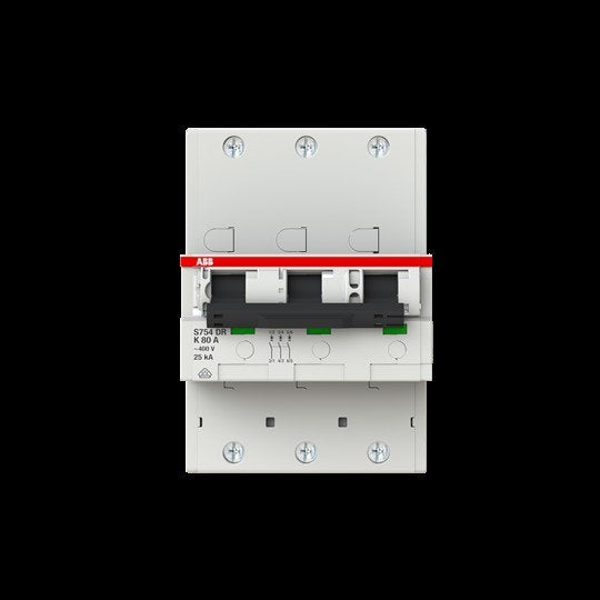 ABB Stotz S&amp;J - Selektiver Hauptleitungsschutzschalter Hauptlastschalter S753DR-K80 25kA,80A,3P  − 1 Stück
